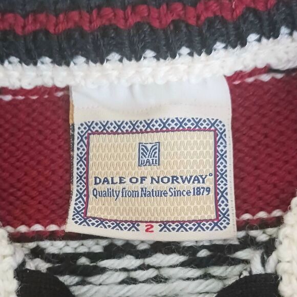 NEW Dale of Norway Pure New Wool Nordic 1/4 Zip Pullover Sweater Toddler Sz 2 - Picture 4 of 6